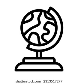 Globe Vector Thick Line Icon For Personal And Commercial Use.
