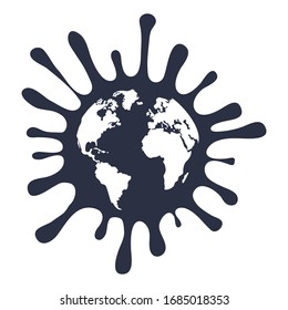 Globe, virus icon. Simple line, outline vector elements of epidemic for ui and ux, website or mobile application