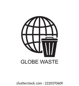 globe waste icon , environmental icon