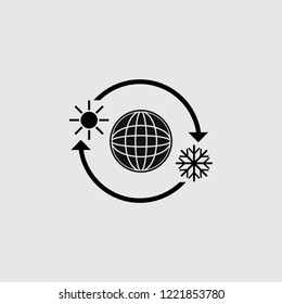 globe, weather, vector icon, illustration