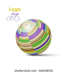 Globe web emblem. Media.  
