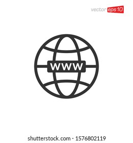 Globe Web Icon Design Vector