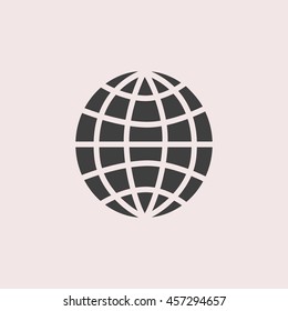 Globe web icon. Isolated illustration