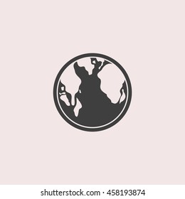 Globe web icon. Isolated illustration