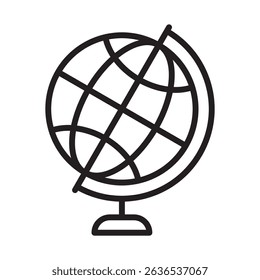 Globe web icon symbol ine style