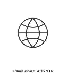 globe or web icon vector element design template web