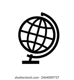 globe, web icon - vector illustration	