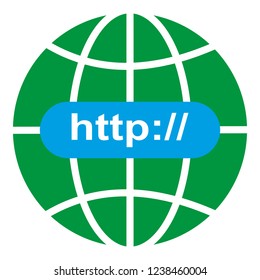 Globe web icon. vector sign