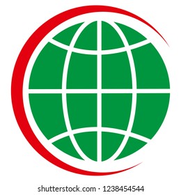 Globe web icon. vector symbol