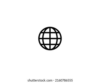 Globe web isolated vector illustration icon. Network, globe emoji illustration icon