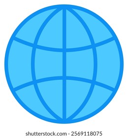 Globe web symbol icon isolated on white background.