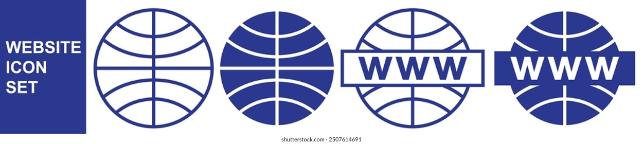 Globe Web Symbol Icon. Website icon. 