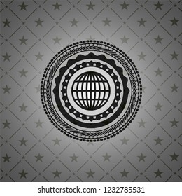 globe, website icon inside dark badge