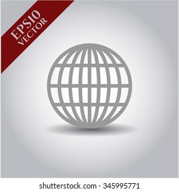 Globe (website) icon or symbol