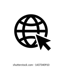 Globe, website icon symbol vector illustration