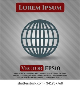Ilustración vectorial de icono de globo (sitio web)