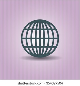 Ilustración vectorial de icono de globo (sitio web)