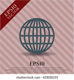 globe website icon vector symbol flat eps jpg app