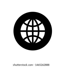 Globe website icon vector template for business, digital, web and print