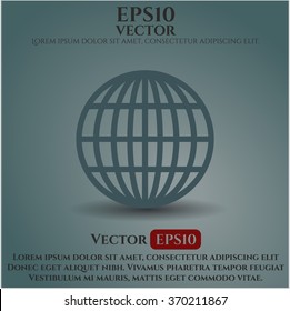 Globe (website) vector icon or symbol