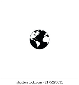 Globe west Icon isolated on white background