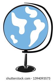A globe which portraits the world vector color drawing or illustration