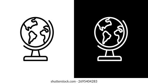 Globo de diseño de conjunto de iconos blancos