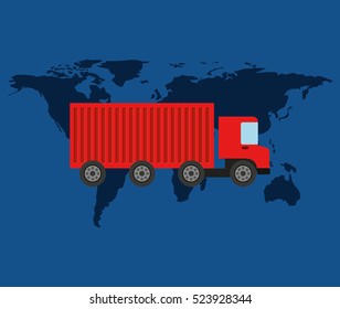 globe world delivery vector illustration eps 10