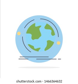 globe, world, discover, connection, network Flat Color Icon Vector. Vector Icon Template background