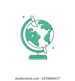 Globe, World, Earth, Global, International, Geography, Globe Icon, Planet, Continents, Atlas
 Globalization Vector Icon Design