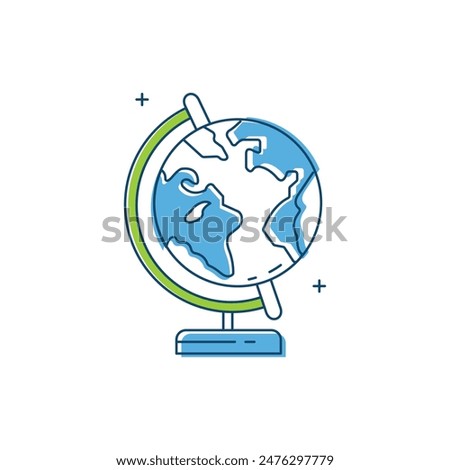 Globe, World, Earth, Global, International, Geography, Globe Icon, Planet, Continents, Atlas
 Globalization Vector Icon Design