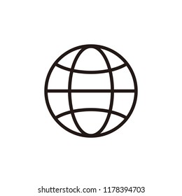 Globe, world, earth icon isolated on white background