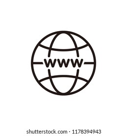 Globe, world, earth icon isolated on white background