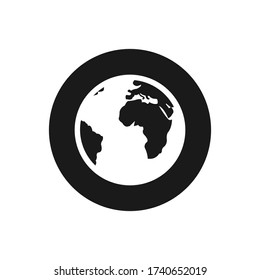 globe world earth icon vector