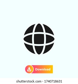 globe world earth icon vector