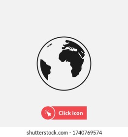 globe world earth icon vector