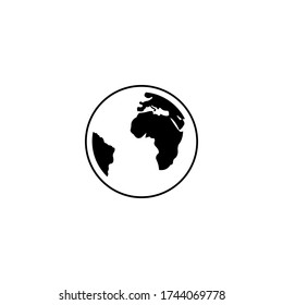globe world earth icon vector