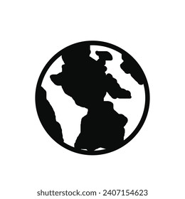 Globe, Welt, Erde, einzeln auf weißem Hintergrund. Vektorgrafik.