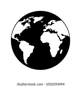 globe world earth planet map icon