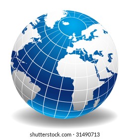 Globe of the World Europe and Africa