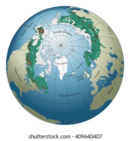 A Globe Of The World Featuring The Boreal Forest
