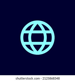 Globe world icon design. Vector template logo icon.