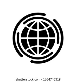 Globe world icon isolated on white background. Vector illustration