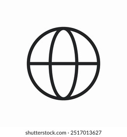 Globo mundo icono signo Vector