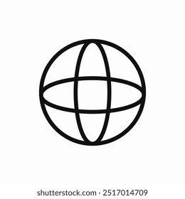 globe world icon sign vector