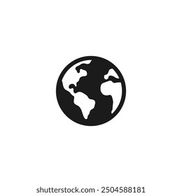Ilustración vectorial de símbolo de icono mundial de globo