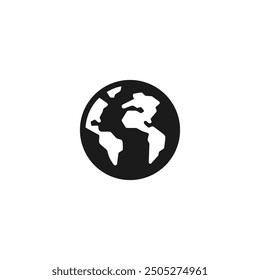 Ilustración vectorial de símbolo de icono mundial de globo