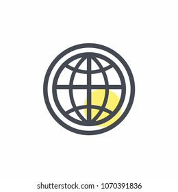 Globe world Icon vector