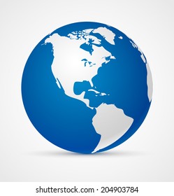 Globe of the world icon. Vector illustration