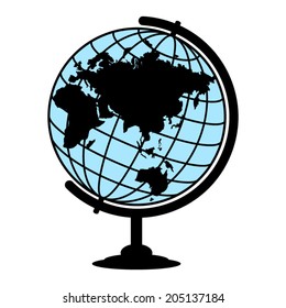 globe of the world icon - vector illustration